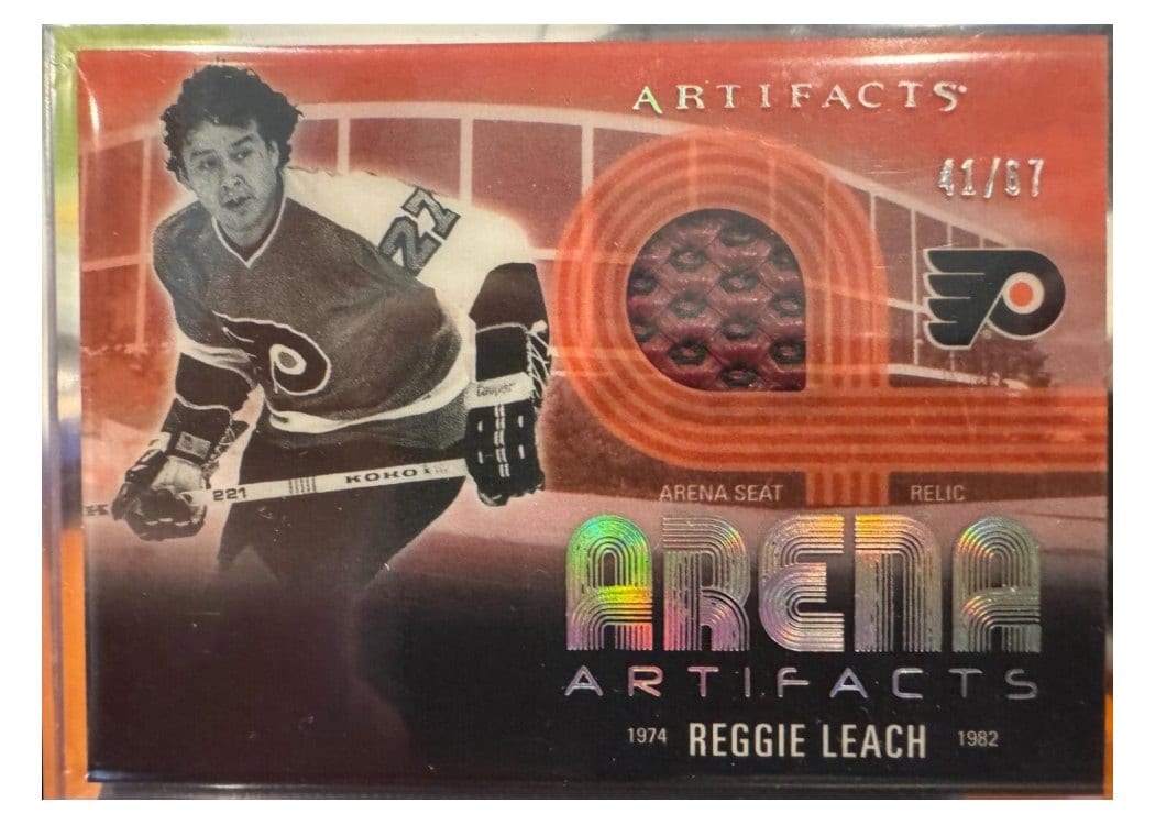 2024-25 Upper Deck Artifacts Arena Artifacts Reggie Leach #AA-LE card