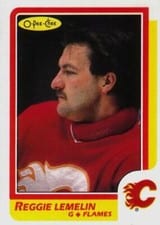1986 O-Pee-Chee Reggie Lemelin #102 card