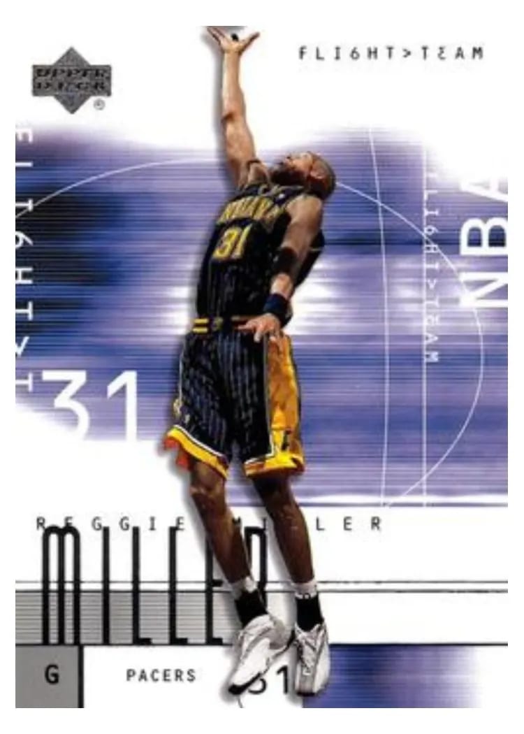 2001 Upper Deck Flight Team Reggie Miller #11 card