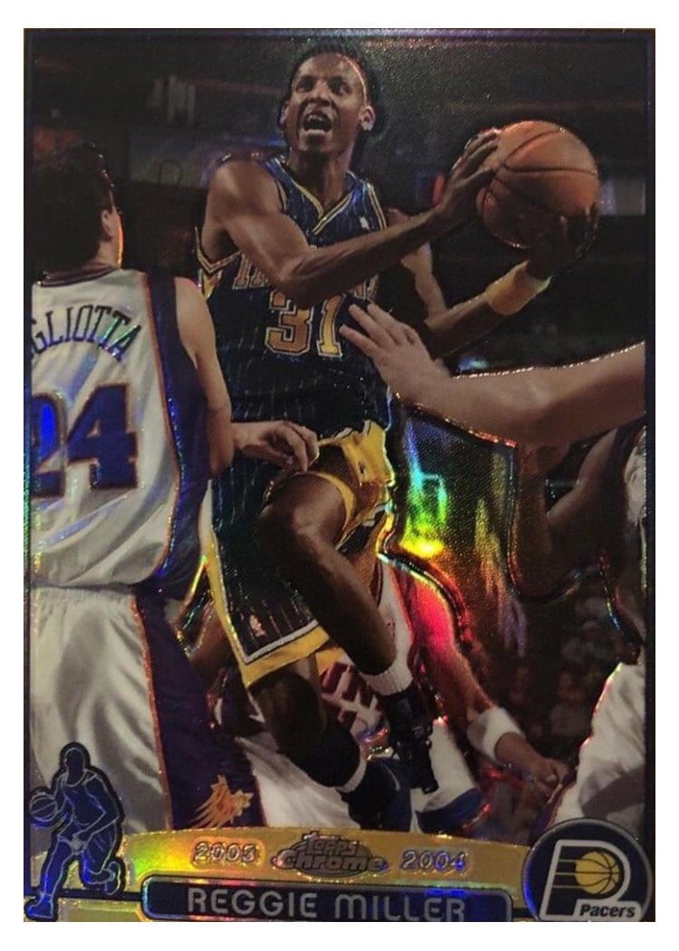 2003 Topps Chrome Reggie Miller Gold Refractor #31 card