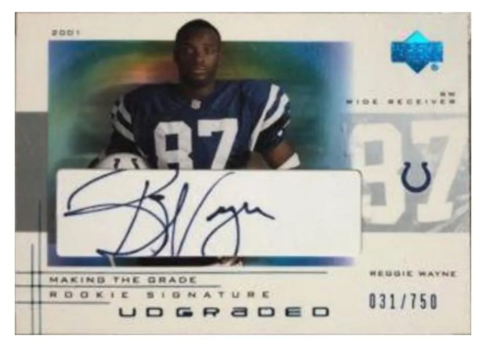 2001 Upper Deck Graded Reggie Wayne #56 card