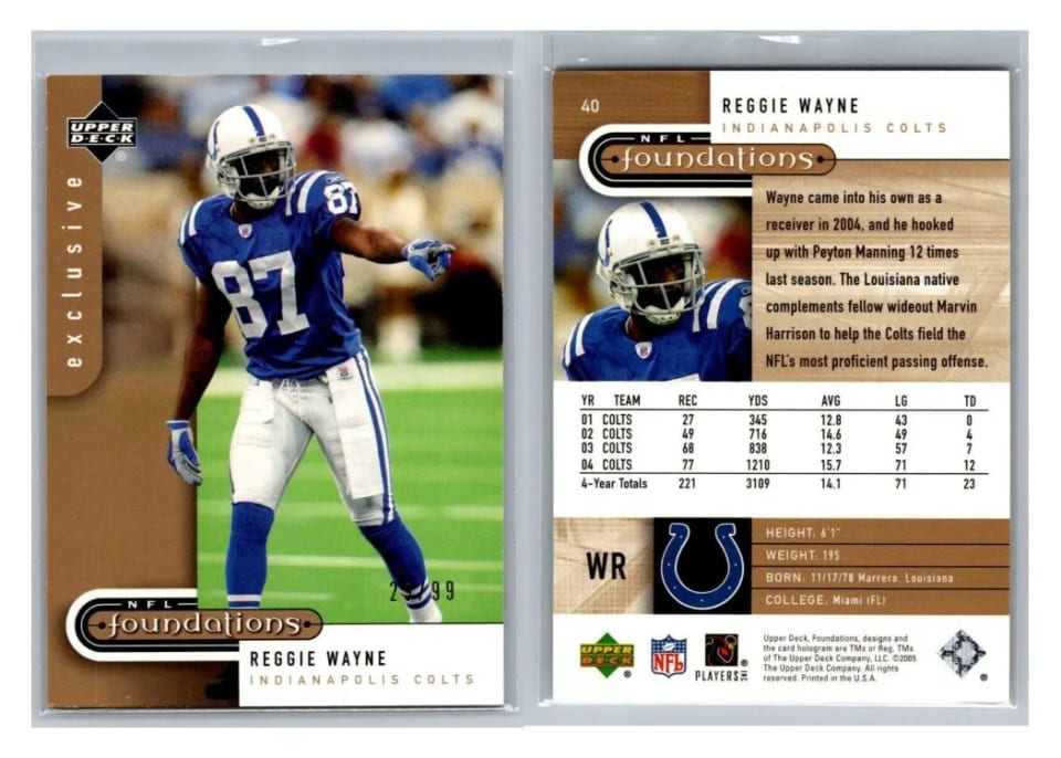 2005 Upper Deck Foundations Reggie Wayne #40 card