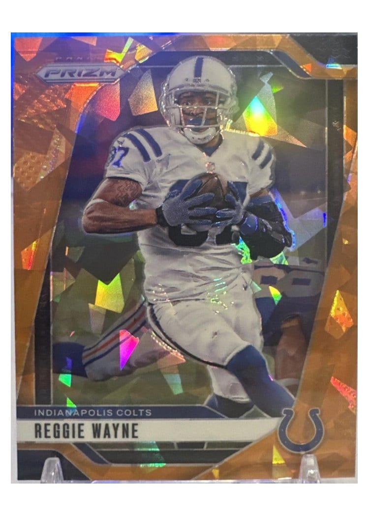 2024 Panini Prizm Base Set Reggie Wayne Orange Ice #128 card