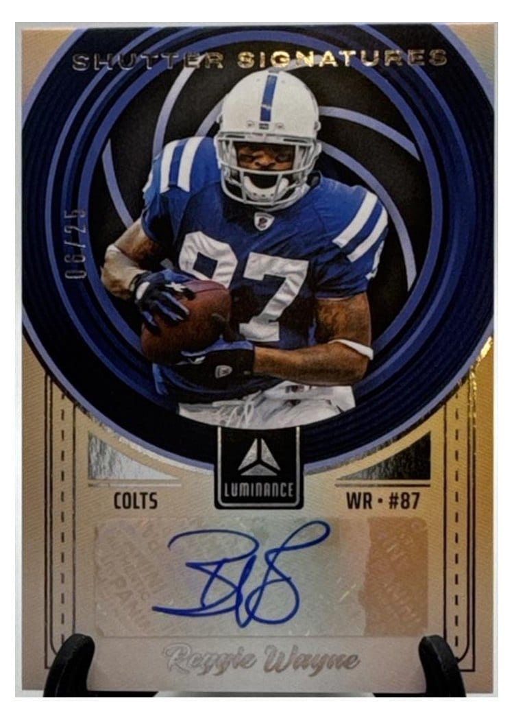 2025 Panini Luminance Shutter Signatures Reggie Wayne #13 card