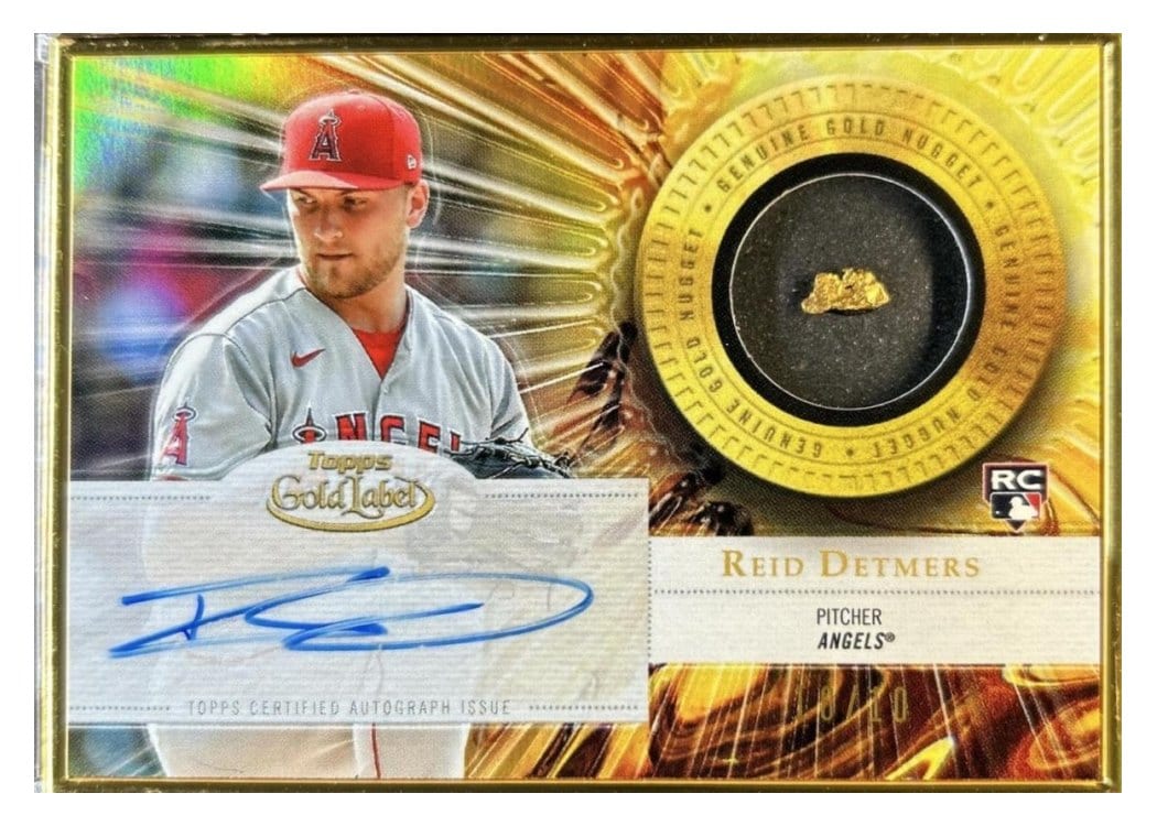 2022 Topps Gold Label Framed Gold Prospect Autographed Relics Reid Detmers #FGPAR-RD card