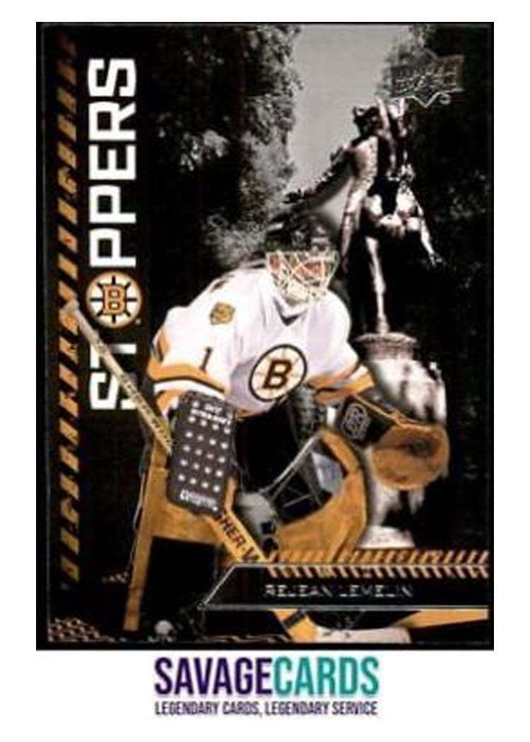 2023-24 Upper Deck Boston Bruins Centennial Stoppers Rejean Lemelin #ST-7 card