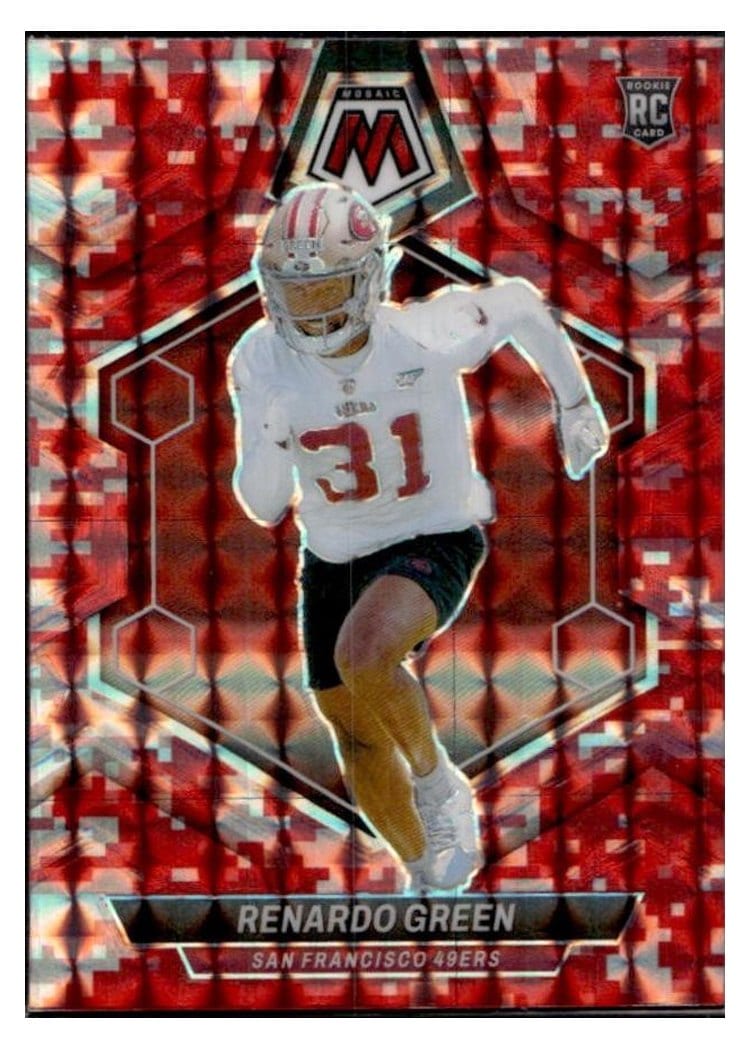2024 Panini Mosaic Base Set Renardo Green Camo Red #358 card
