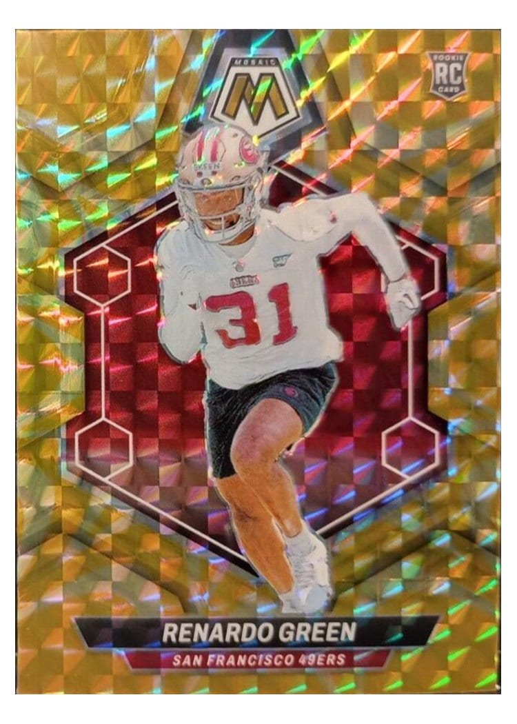 2024 Panini Mosaic Base Set Renardo Green Yellow Reactive #358 card