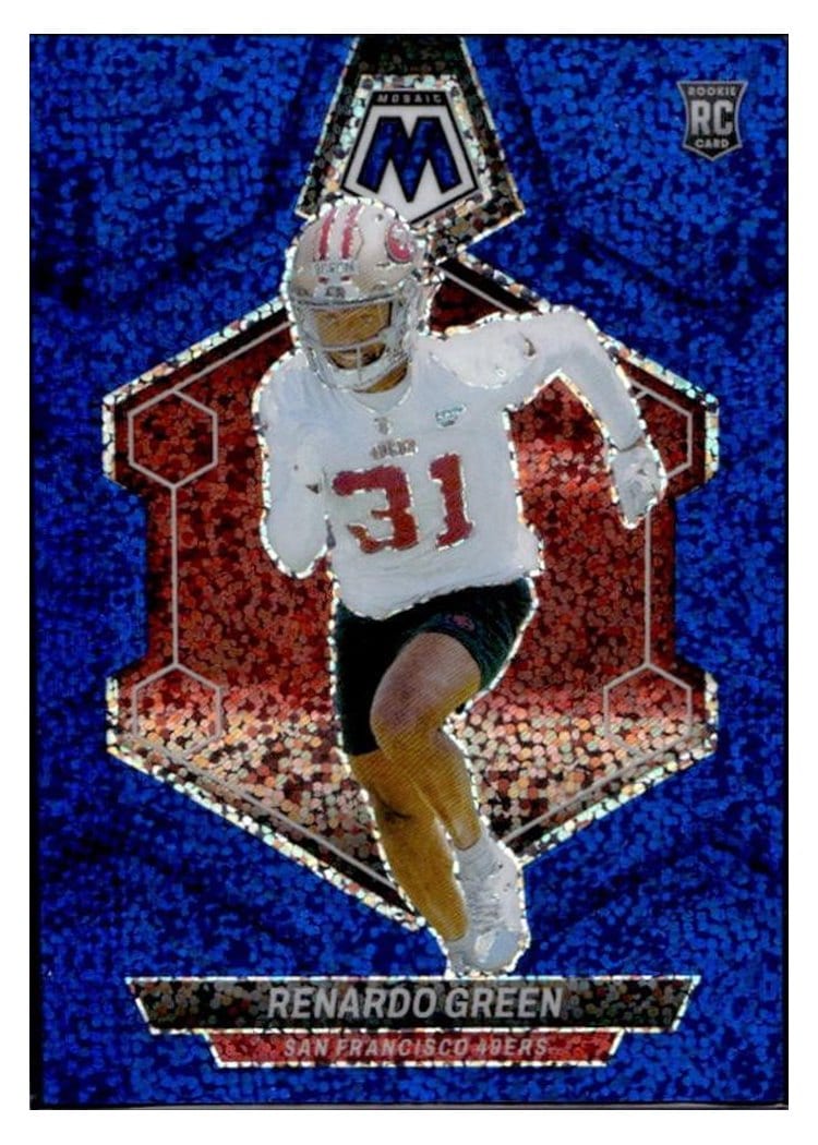 2024 Panini Mosaic Base Set Renardo Green Blue Sparkle #358 card