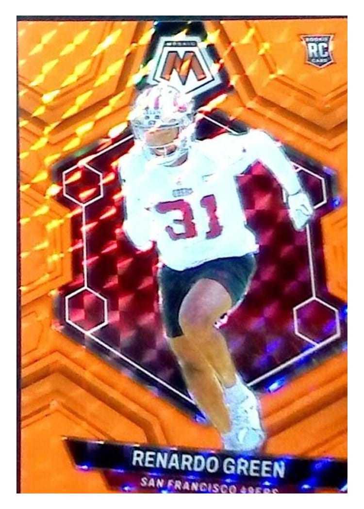 2024 Panini Mosaic Base Set Renardo Green Orange Fluorescent #358 card