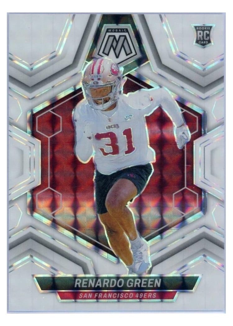2024 Panini Mosaic Base Set Renardo Green White #358 card