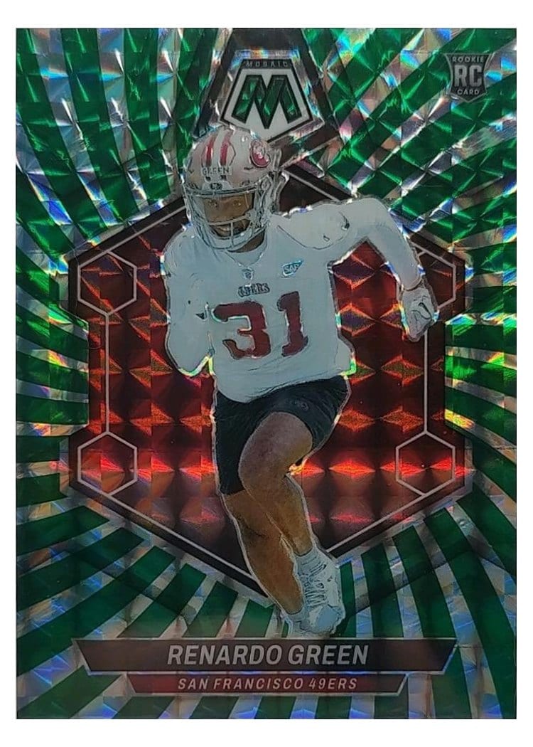 2024 Panini Mosaic Base Set Renardo Green Green Swirl #358 card