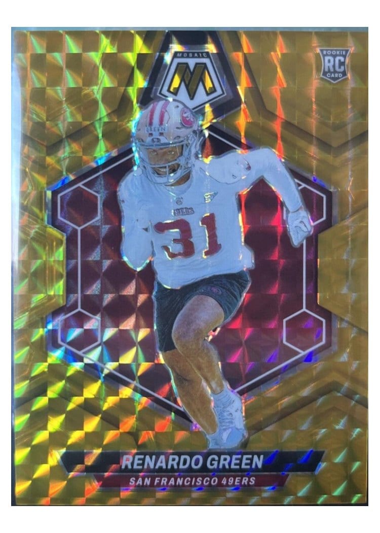 2024 Panini Mosaic Base Set Renardo Green Gold #358 card