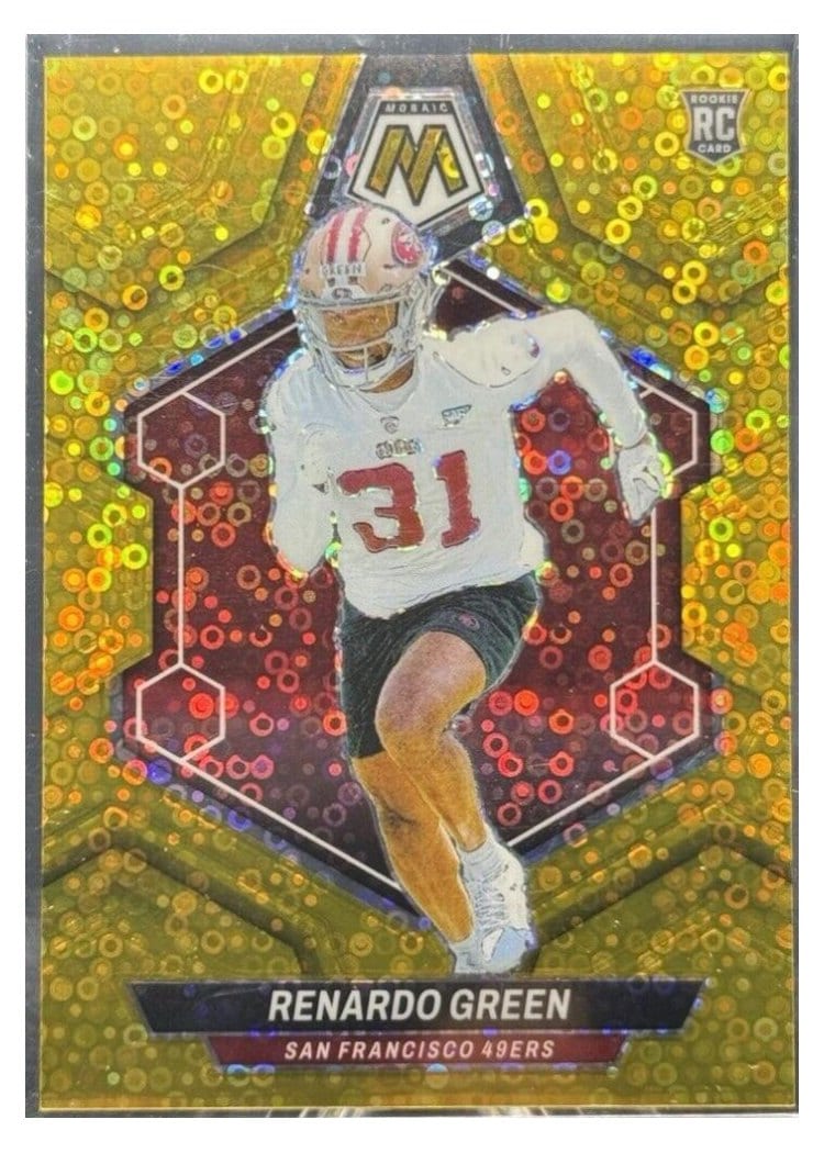 2024 Panini Mosaic Base Set Renardo Green No Huddle Gold #358 card