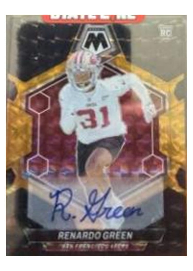 2024 Panini Mosaic Base Set Renardo Green Autograph Choice Black Gold #358 card