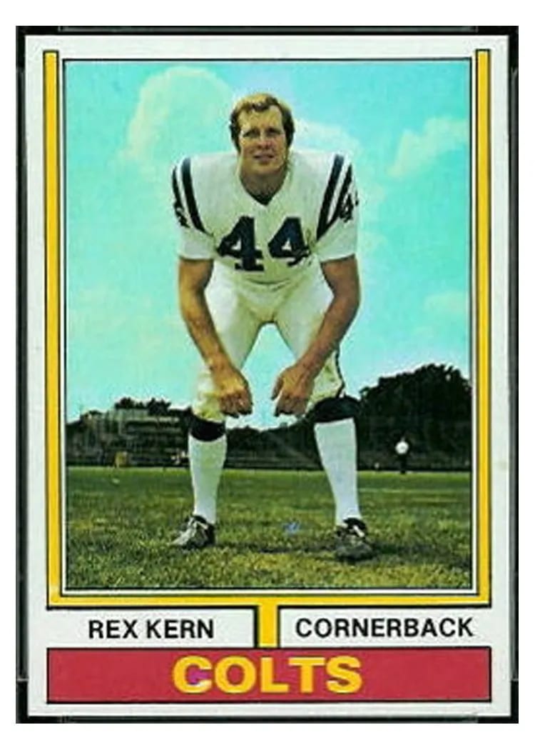 1974 Topps Rex Kern #222 card