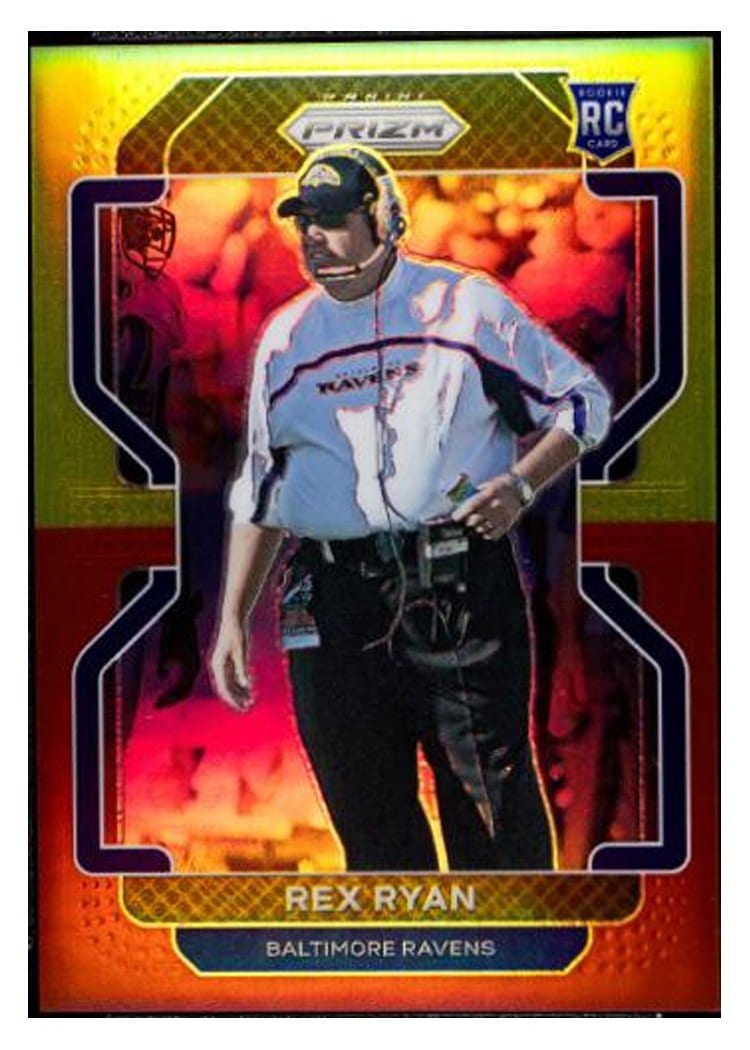 2021 Panini Prizm Base Set Rex Ryan Yellow Red Prizm #289 card