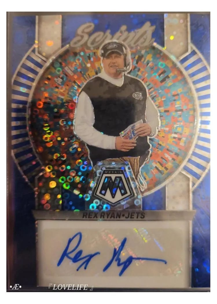 2023 Panini Mosaic Scripts Rex Ryan #S22 card