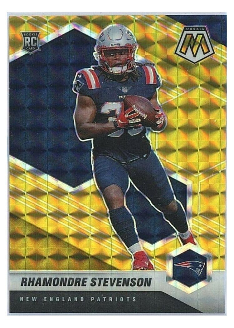 2021 Panini Mosaic Base Set Rhamondre Stevenson #337 card