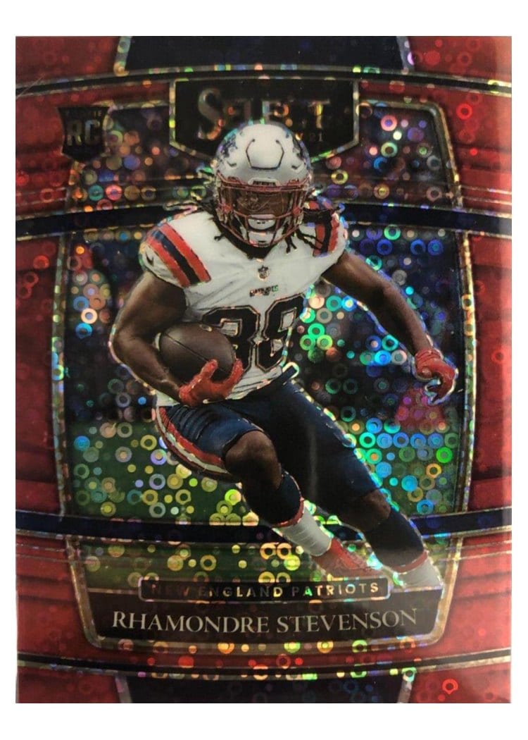 2021 Panini Select Rhamondre Stevenson Red Disco #75 card