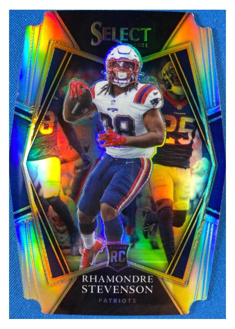 2021 Panini Select Base Set Rhamondre Stevenson Silver Die Cut #175 card