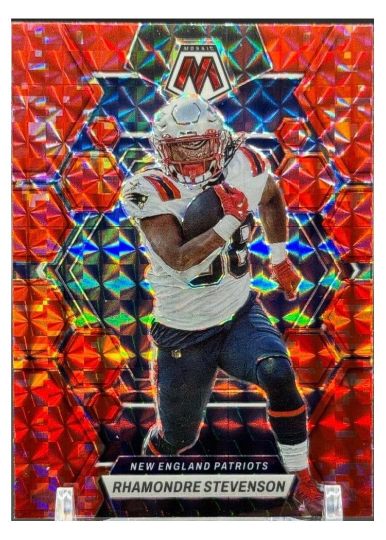 2023 Panini Mosaic Base Set Rhamondre Stevenson #161 card