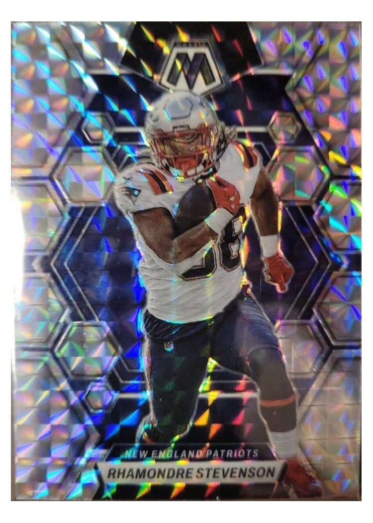 2023 Panini Mosaic Base Set Rhamondre Stevenson #161 card