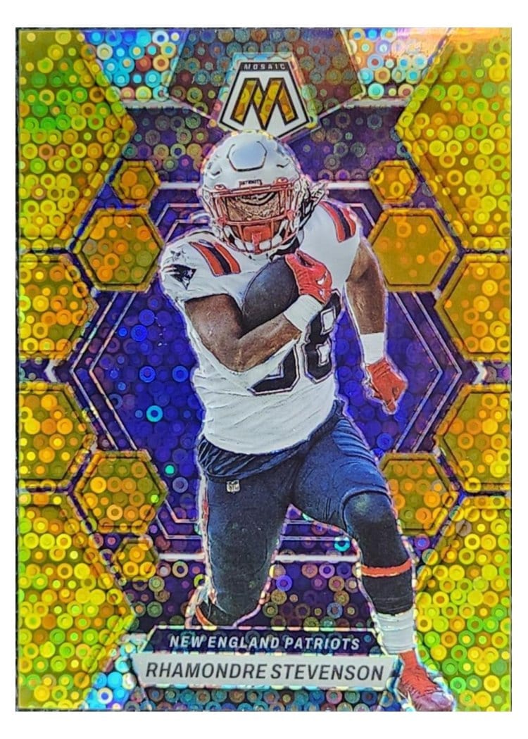 2023 Panini Mosaic Base Set Rhamondre Stevenson #161 card
