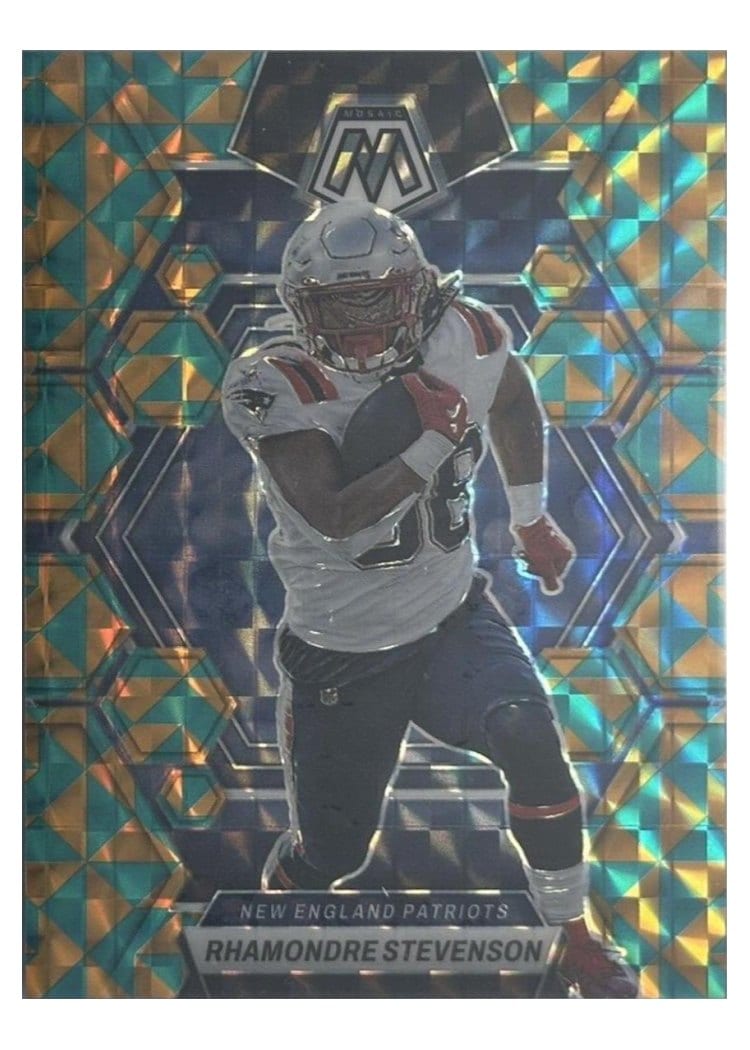 2023 Panini Mosaic Base Set Rhamondre Stevenson #161 card