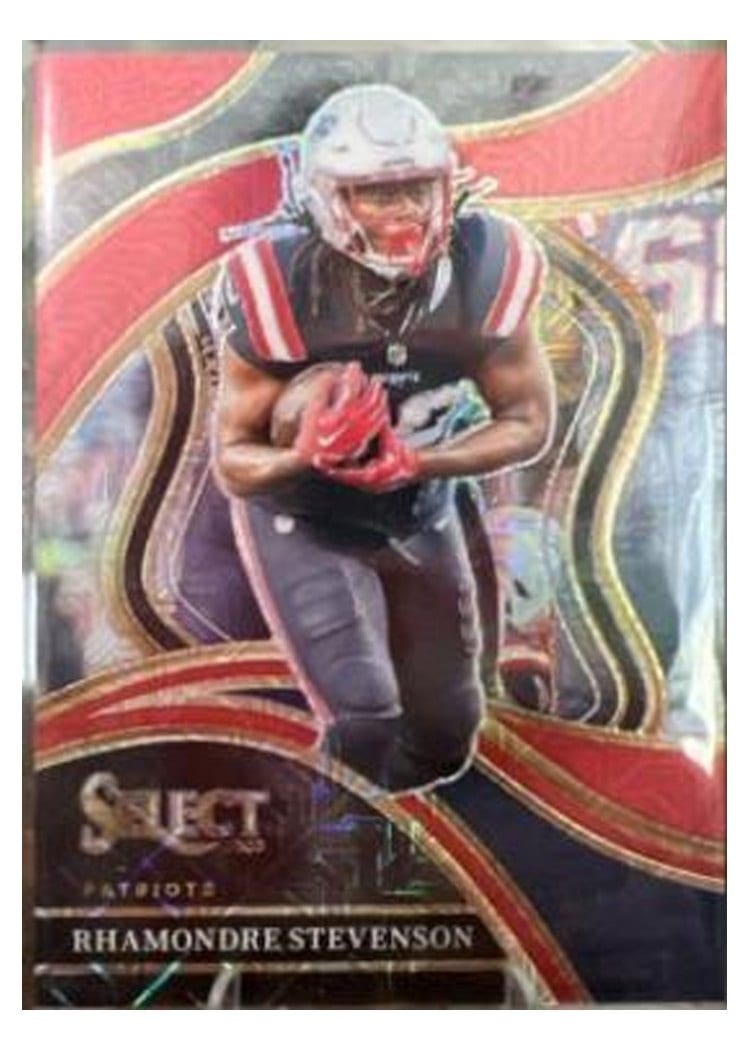 2023 Panini Select Base Set Rhamondre Stevenson Tri-Color Prizm #223 card