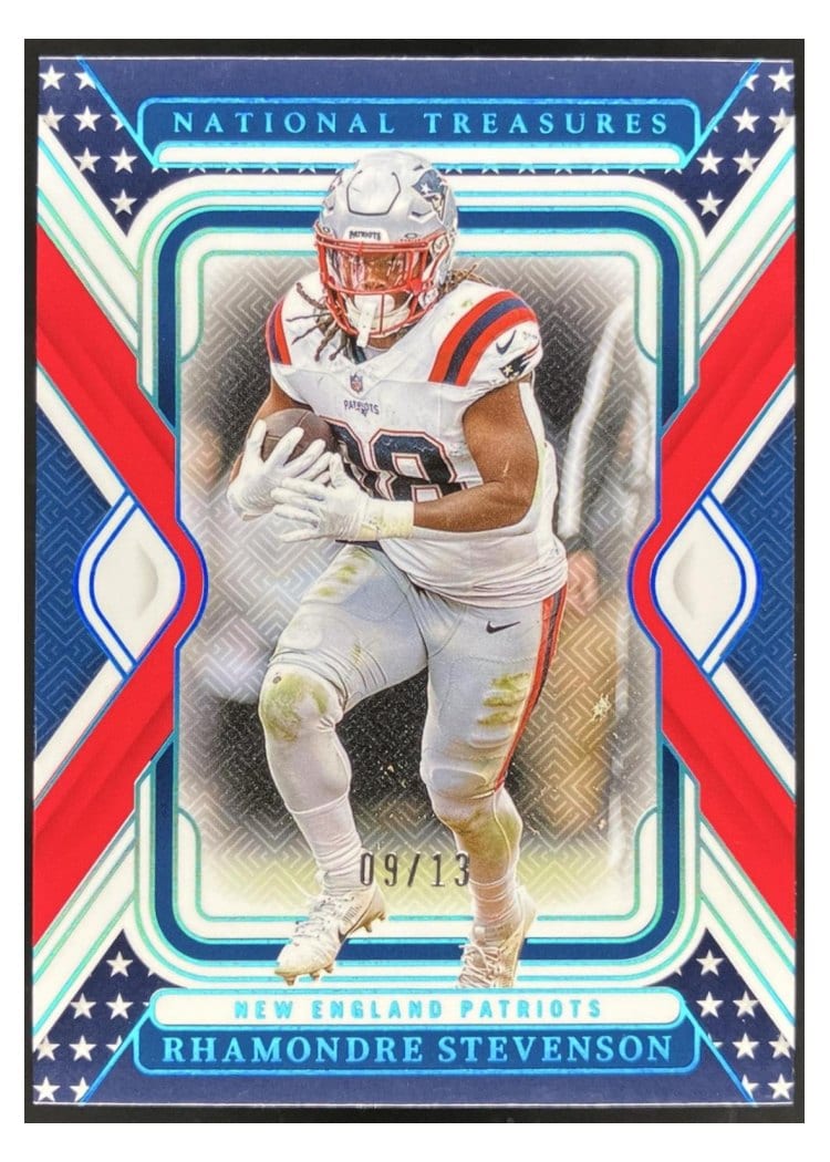 2024 Panini National Treasures Base Set Rhamondre Stevenson #67 card
