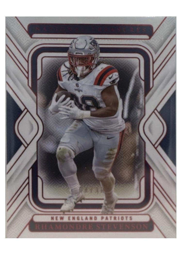 2024 Panini National Treasures Base Set Rhamondre Stevenson #67 card