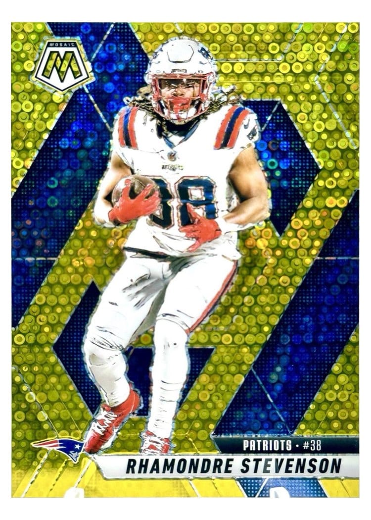 2025 Panini Mosaic Base Set Rhamondre Stevenson #196 card
