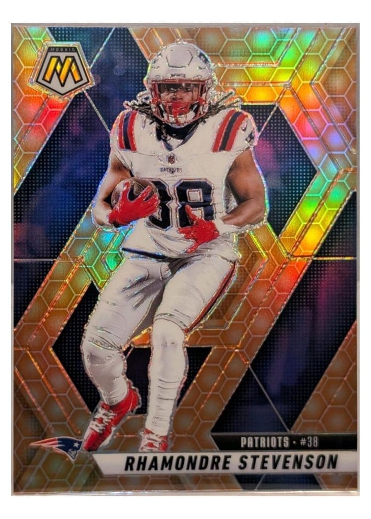 2025 Panini Mosaic Base Set Rhamondre Stevenson #196 card