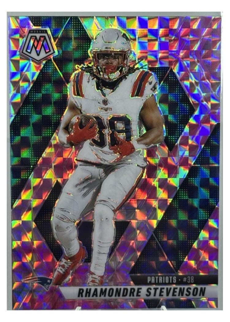 2025 Panini Mosaic Base Set Rhamondre Stevenson #196 card