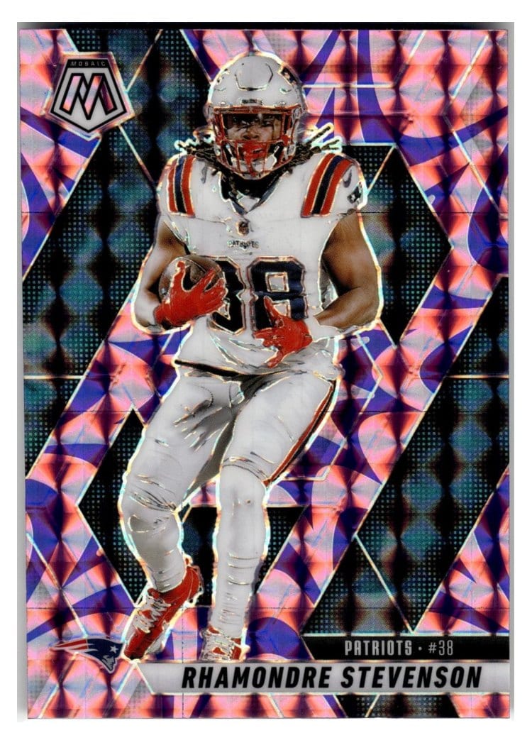 2025 Panini Mosaic Base Set Rhamondre Stevenson #196 card
