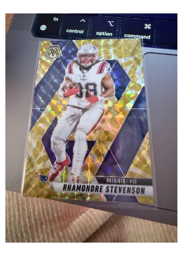 2025 Panini Mosaic Base Set Rhamondre Stevenson #196 card