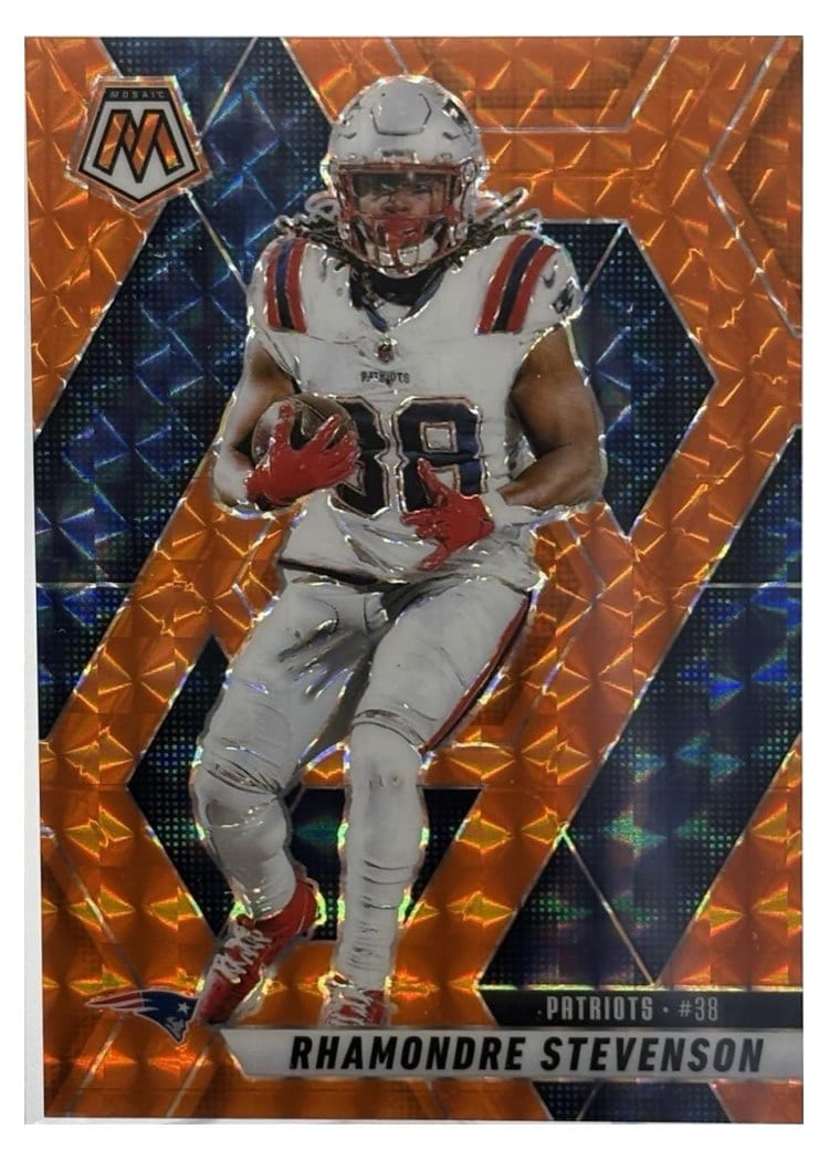 2025 Panini Mosaic Base Set Rhamondre Stevenson #196 card