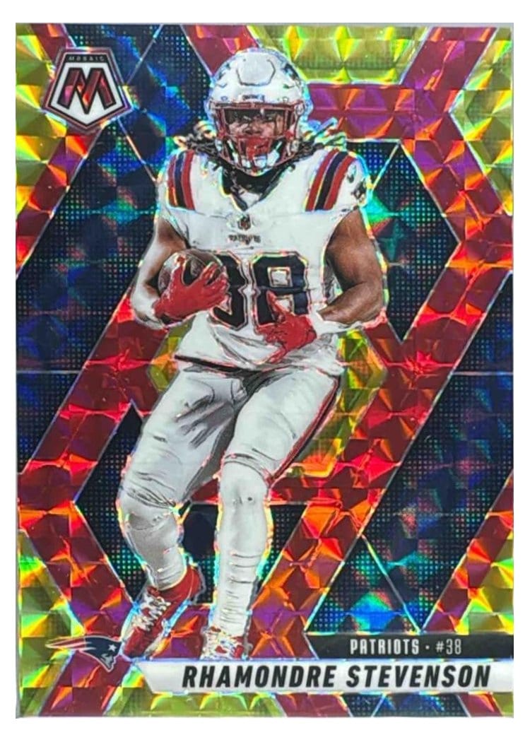 2025 Panini Mosaic Base Set Rhamondre Stevenson #196 card