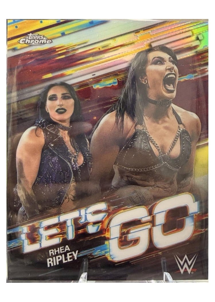 2026 Topps Chrome WWE Let's Go Rhea Ripley #LG-3 card