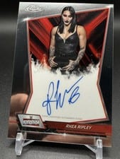 2026 Topps Chrome WWE Red Brand Autographs Rhea Ripley #RBA-RHE card
