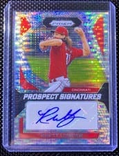 2024 Panini Prizm Prospect Signatures Rhett Lowder #PS-RL card