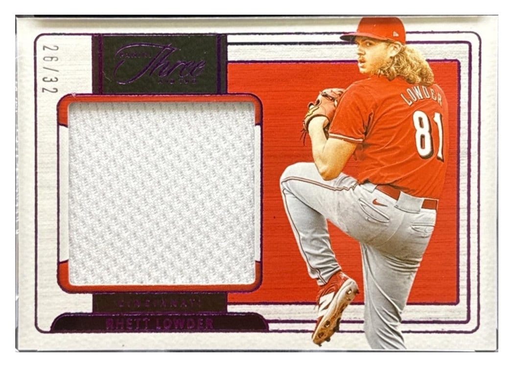 2024 Panini Three and Two Prospect Swatches Rhett Lowder #1 card