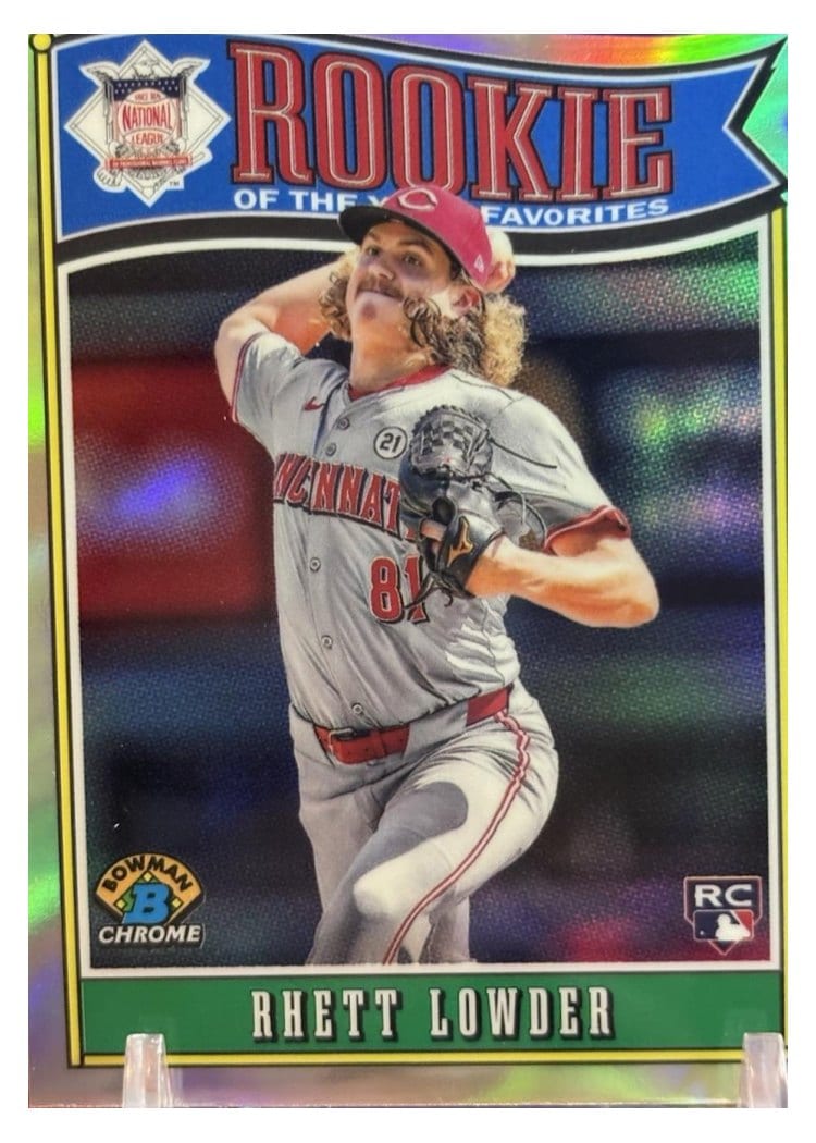 2025 Bowman Rookie of the Year Favorites Rhett Lowder #ROY-11 card