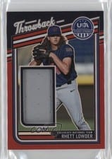 2026 Panini Stars & Stripes Prizm Throwback Materials Rhett Lowder #1 card