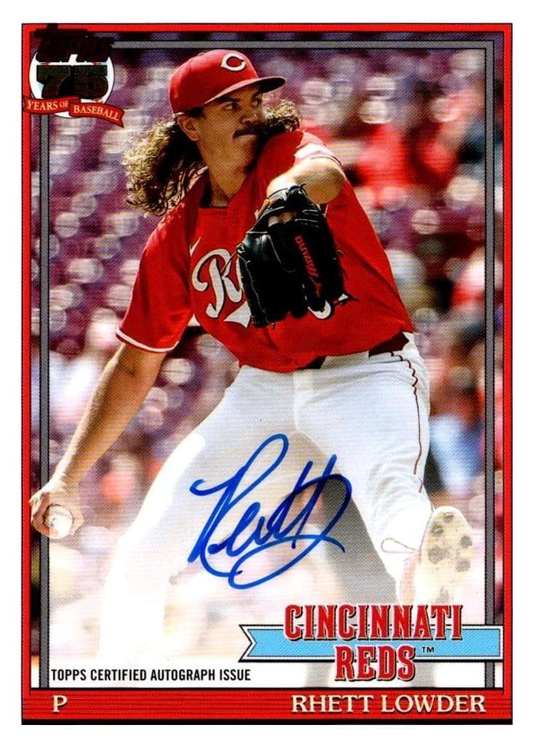 2026 Topps 1991 Topps Autographs Rhett Lowder #91A-LOW card