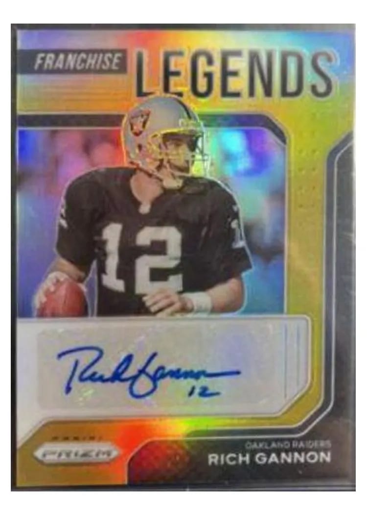 2021 Panini Prizm Franchise Legends Signatures Rich Gannon Gold Prizm #FLS-RG card
