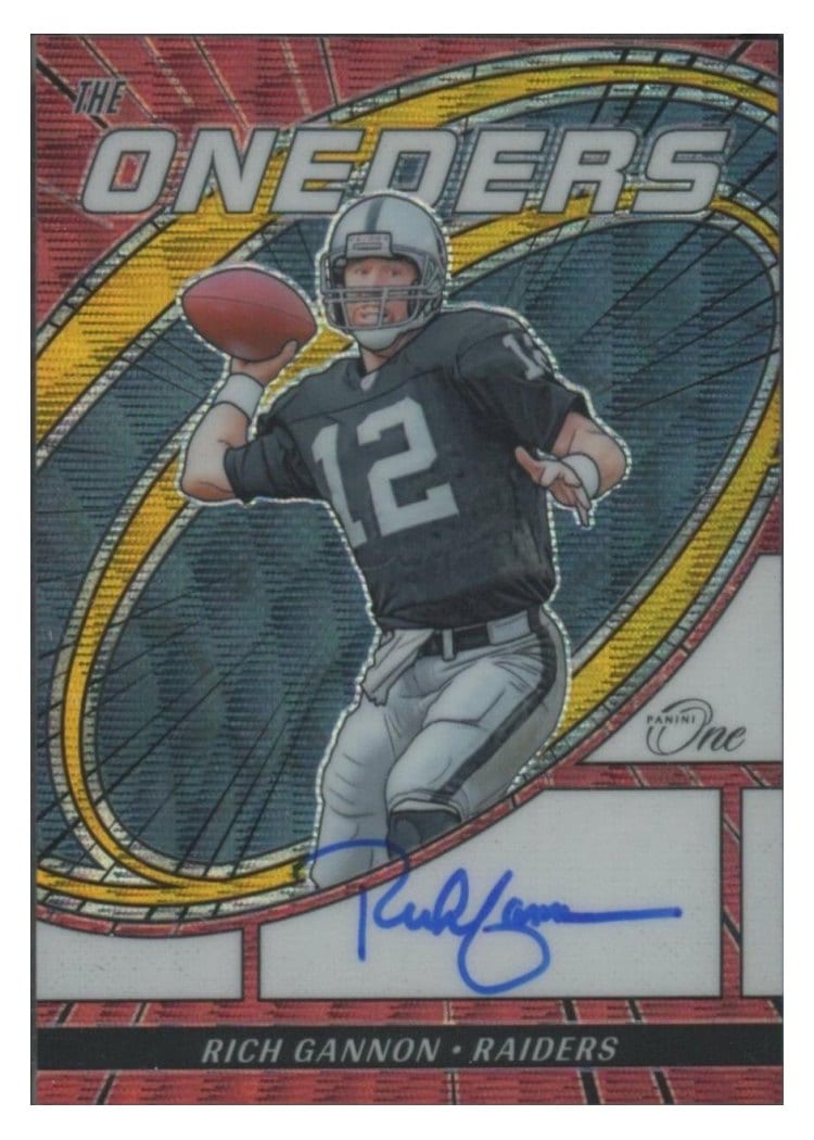 2023 Panini One The Oneders Autographs Rich Gannon Gold Vinyl The Oneders Autograph #356 card