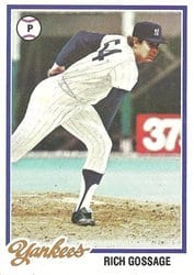1978 Topps Base Set Rich Gossage #70 card