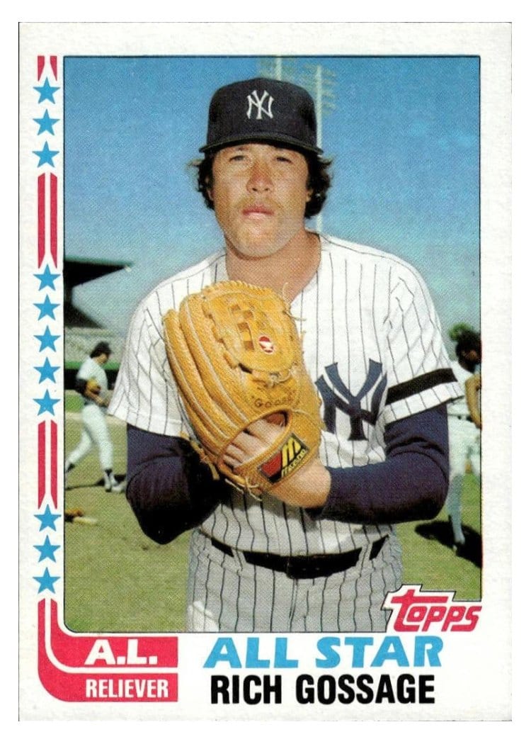 1982 Topps Rich Gossage #557 card